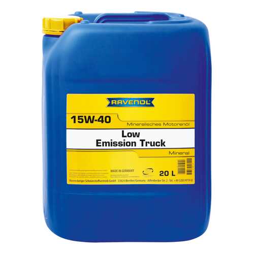 Моторное масло Ravenol Low Emission Truck SAE 15W-40 20л в Татнефть