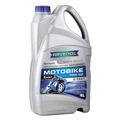 Моторное масло Ravenol Motobike 4-T Ester 10W-40 4л в Татнефть