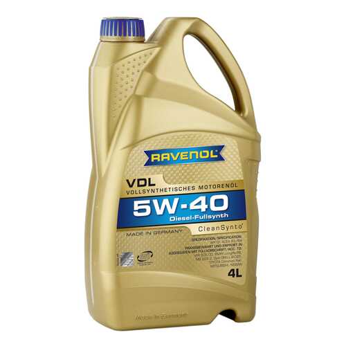 Моторное масло Ravenol VDL SAE 5W-40 4л в Татнефть