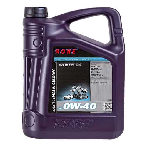 Моторное масло Rowe Hightec Synt RS SAE 0W-40 5л в Татнефть