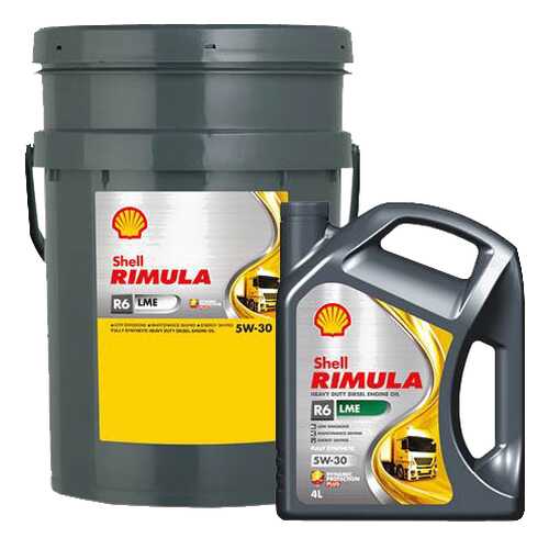 Моторное масло Shell Rimula R6 LME 5w-30 20л в Татнефть