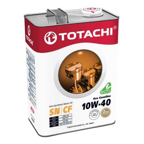 Моторное масло Totachi Eco Gasoline Semi-Synthetic SM/CF 10W-40 4л в Татнефть