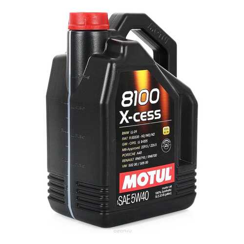 MOTUL 109776 Масло моторное Motul 8100 X-cess A3/B3/B4 5W40 синтетическое 5 л 109776 в Татнефть