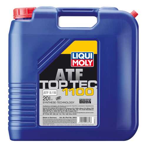 Трансмиссионное масло LIQUI MOLY Top Tec ATF 20л 3653 в Татнефть