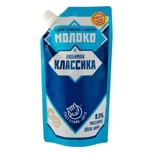 Молоко сгущенное Любимая классика 8.5% с сахаром 270 г в Татнефть
