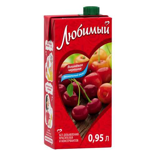 Напиток сокосодержащий Любимый вишневая черешня 0.95 л в Татнефть