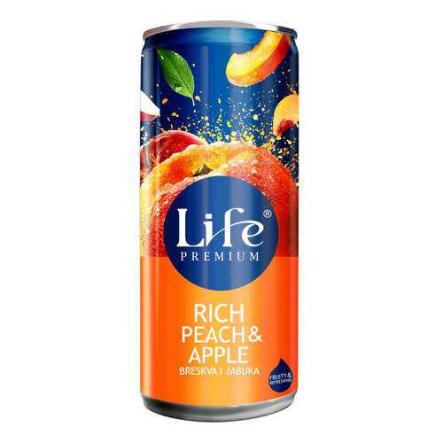 Сок яблочно-персиковый Life Premium Румяный персик 0.25 л в Татнефть